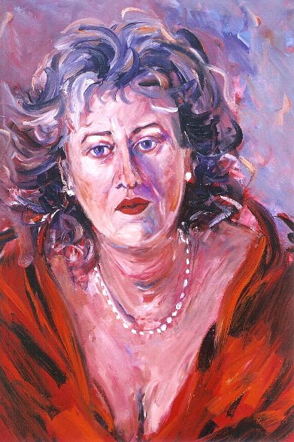 GABRIELE MARIA RONGE, Opernsängerin, Öl auf Leinen, 80 x 60 cm